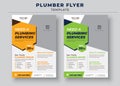 Plumber Service Flyer Template, Handyman and Plumber Services Flyer Royalty Free Stock Photo