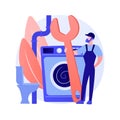 Plumber services abstract concept vector illustration.