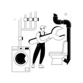 Plumber services abstract concept vector illustration