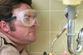 Plumber Soldering Royalty Free Stock Photo