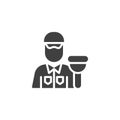 Plumber with toilet plunger vector icon Royalty Free Stock Photo