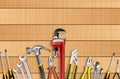 Plumber tools icon set