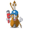 Plumber violin isolated with in the mascot