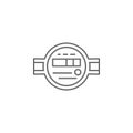 Plumber, water, meter icon. Element of plumber icon. Thin line icon for website design and development, app development. Premium