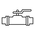 Plumber water tap icon, outline style