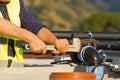 Plumber at work Royalty Free Stock Photo