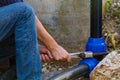 Plumber at work Royalty Free Stock Photo