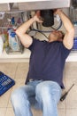 Plumber Working On Sink Royalty Free Stock Photo