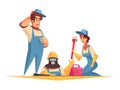 Plumbers Cartoon Illustration