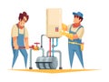 Plumbers Cartoon Illustration