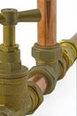 Plumbers pipework Royalty Free Stock Photo