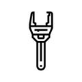 plumbers wrench tool line icon vector illustration Royalty Free Stock Photo