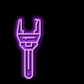 plumbers wrench tool neon glow icon illustration Royalty Free Stock Photo