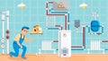 Plumbery Flat Design Vector Illustration