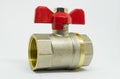 Plumbing ball valve, Fitting for water supply system in house, tools and equipment. on white background