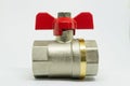 Plumbing ball valve, Fitting for water supply system in house, tools and equipment. on white background