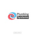 Plumbing company logo design template.