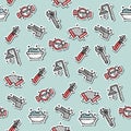 Plumbing concept icons pattern