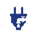 Plumbing and electric service logo design.