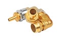 Plumbing fitting and tubulure Royalty Free Stock Photo