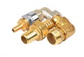 Plumbing fitting and tubulure Royalty Free Stock Photo