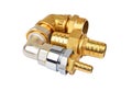 Plumbing fitting and tubulure Royalty Free Stock Photo