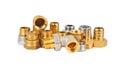 Plumbing fitting and tubulure Royalty Free Stock Photo
