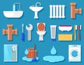 Plumbing icons for bathroom