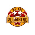 We are plumbing logo illustration vector