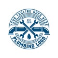 Plumbing logo template, easy to customize Royalty Free Stock Photo