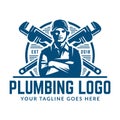 Plumbing logo template, easy to customize