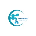 Plumbing logo vector template illustration icon design Royalty Free Stock Photo