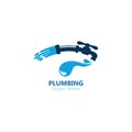 Plumbing logo vector template illustration icon design Royalty Free Stock Photo