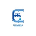 Plumbing logo vector template illustration icon design Royalty Free Stock Photo