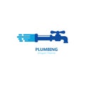 Plumbing logo vector template illustration icon design Royalty Free Stock Photo