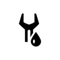 Plumbing maintenance glyph icon service