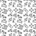 Plumbing pattern, outline style