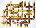 Plumbing pipes. Vector drawing symbol