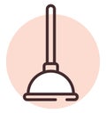 Plumbing plumb tool, icon