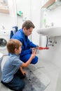 Plumbing repair sink Royalty Free Stock Photo