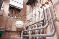 Plumbing service. Hot water boiler room with heating system equipment Royalty Free Stock Photo