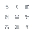 Plumbing service icon set