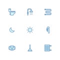 Plumbing service icon set