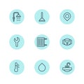 Plumbing service icon set