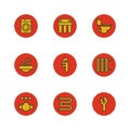 Plumbing service icon set