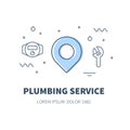 Plumbing service illustration concept