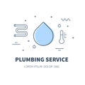 Plumbing service illustration concept