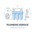 Plumbing service illustration concept