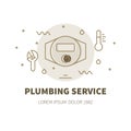 Plumbing service illustration concept