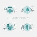 Plumbing service illustration concept